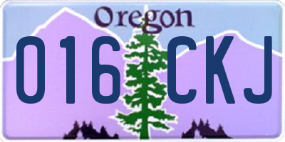 OR license plate 016CKJ