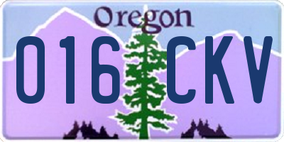 OR license plate 016CKV