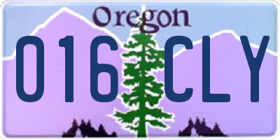 OR license plate 016CLY