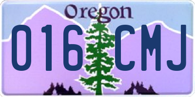 OR license plate 016CMJ