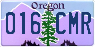OR license plate 016CMR