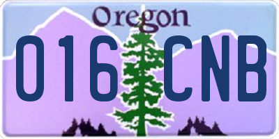 OR license plate 016CNB