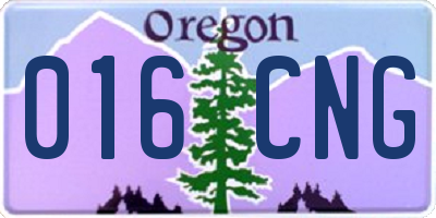 OR license plate 016CNG