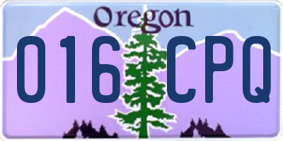 OR license plate 016CPQ