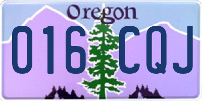 OR license plate 016CQJ