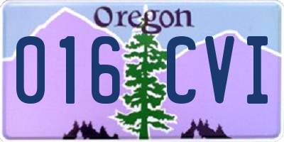 OR license plate 016CVI