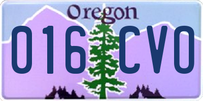 OR license plate 016CVO