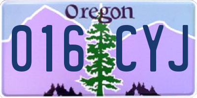 OR license plate 016CYJ