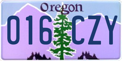 OR license plate 016CZY