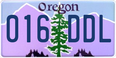 OR license plate 016DDL