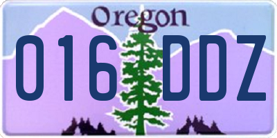 OR license plate 016DDZ