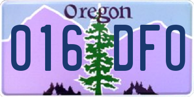 OR license plate 016DFO