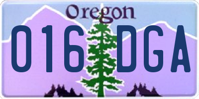 OR license plate 016DGA