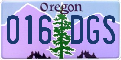 OR license plate 016DGS