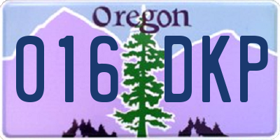 OR license plate 016DKP