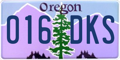 OR license plate 016DKS