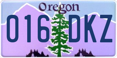 OR license plate 016DKZ