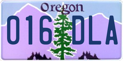OR license plate 016DLA