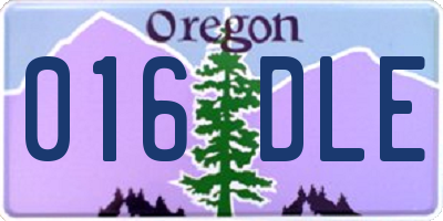 OR license plate 016DLE