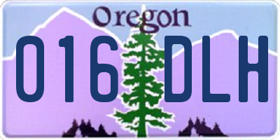 OR license plate 016DLH