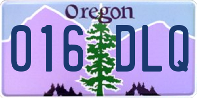 OR license plate 016DLQ