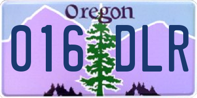 OR license plate 016DLR