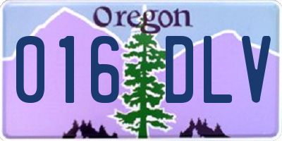 OR license plate 016DLV
