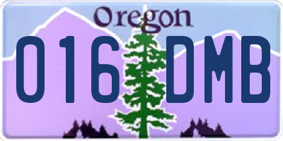 OR license plate 016DMB