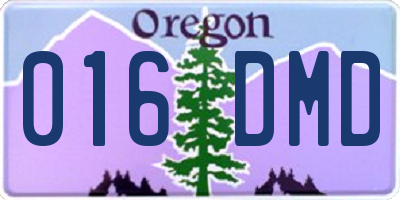 OR license plate 016DMD