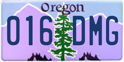 OR license plate 016DMG