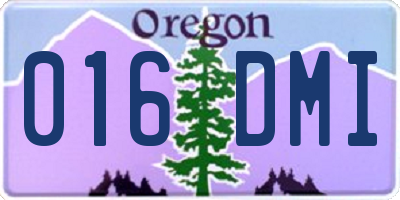 OR license plate 016DMI