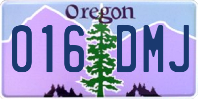 OR license plate 016DMJ