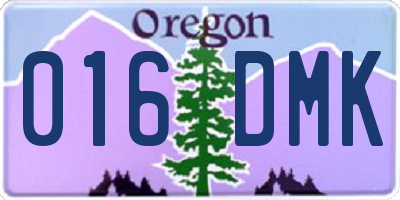 OR license plate 016DMK