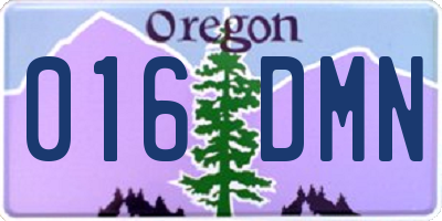 OR license plate 016DMN