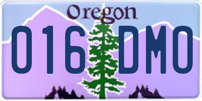 OR license plate 016DMO