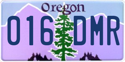 OR license plate 016DMR
