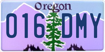 OR license plate 016DMY