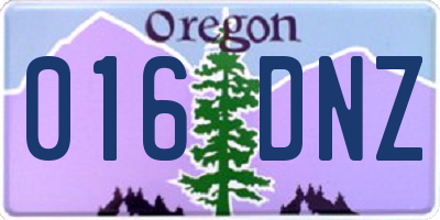 OR license plate 016DNZ