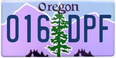 OR license plate 016DPF