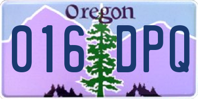 OR license plate 016DPQ
