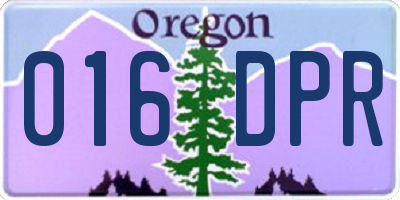 OR license plate 016DPR