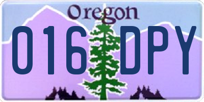 OR license plate 016DPY