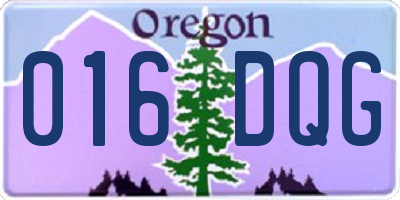 OR license plate 016DQG