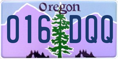 OR license plate 016DQQ