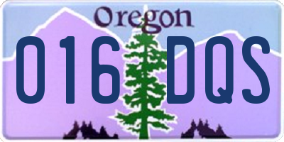 OR license plate 016DQS