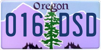 OR license plate 016DSD