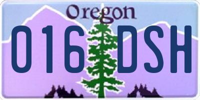 OR license plate 016DSH