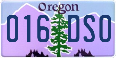 OR license plate 016DSO