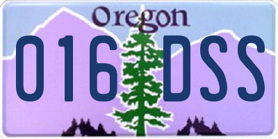 OR license plate 016DSS