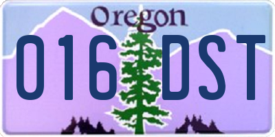 OR license plate 016DST